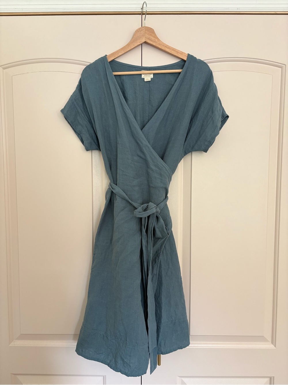 Vikolino Classic Linen Wrap Dress 100% Linen